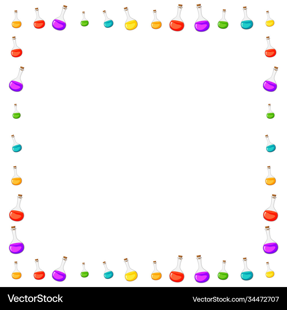 Magic elixir frame for halloween border Magic elixir frame for halloween border vector image