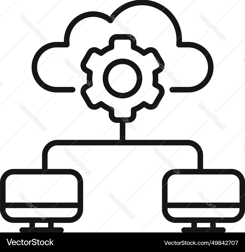 Server local network icon outline internet Vector Image