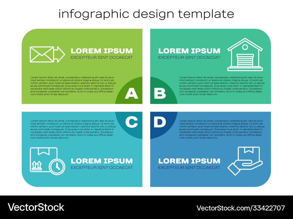 Set line cardboard box and fast time envelope Set line cardboard box and fast time envelope Vector Image
