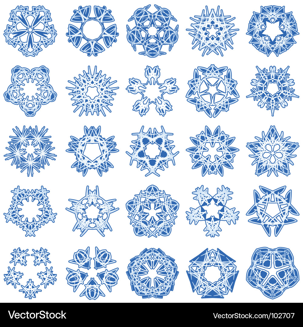 Snowflake Collection vector image