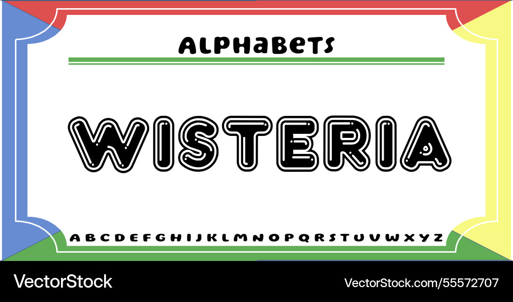 Text effects with editable colors and abstract Vector Image