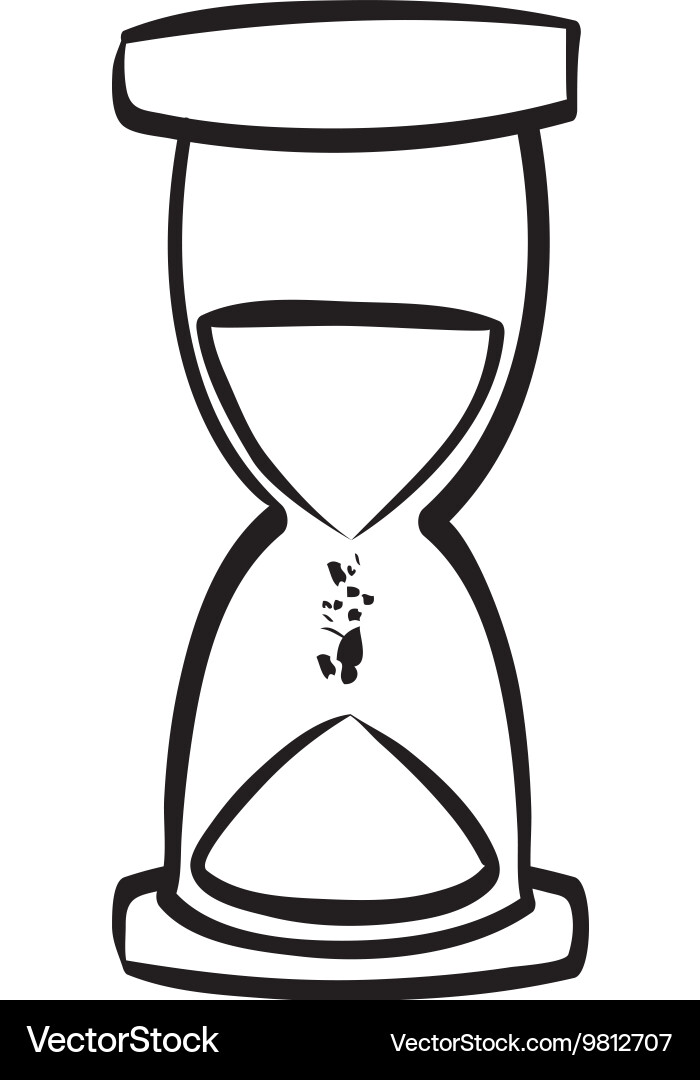 Time and clock line icon design vector image