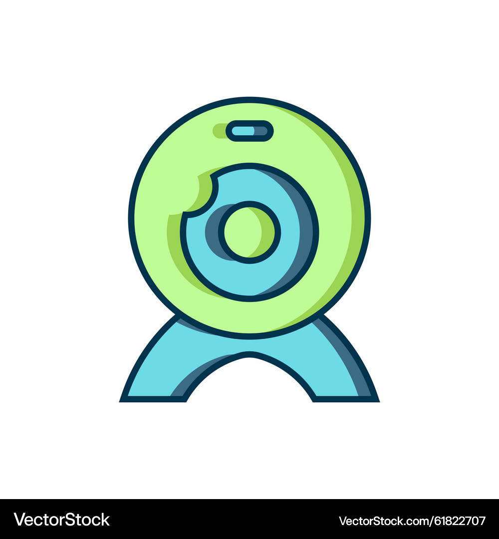 Web Camera Icon - Flat Style – Royalty-Free Vector | VectorStock