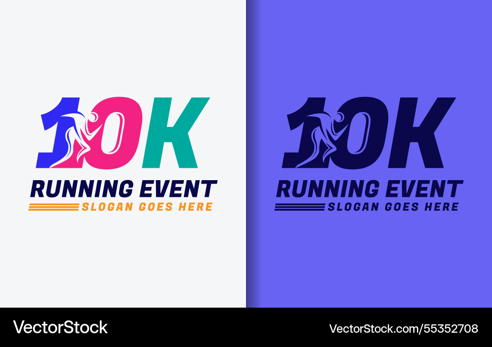 10K Running Event - Colorful Symbol vector image