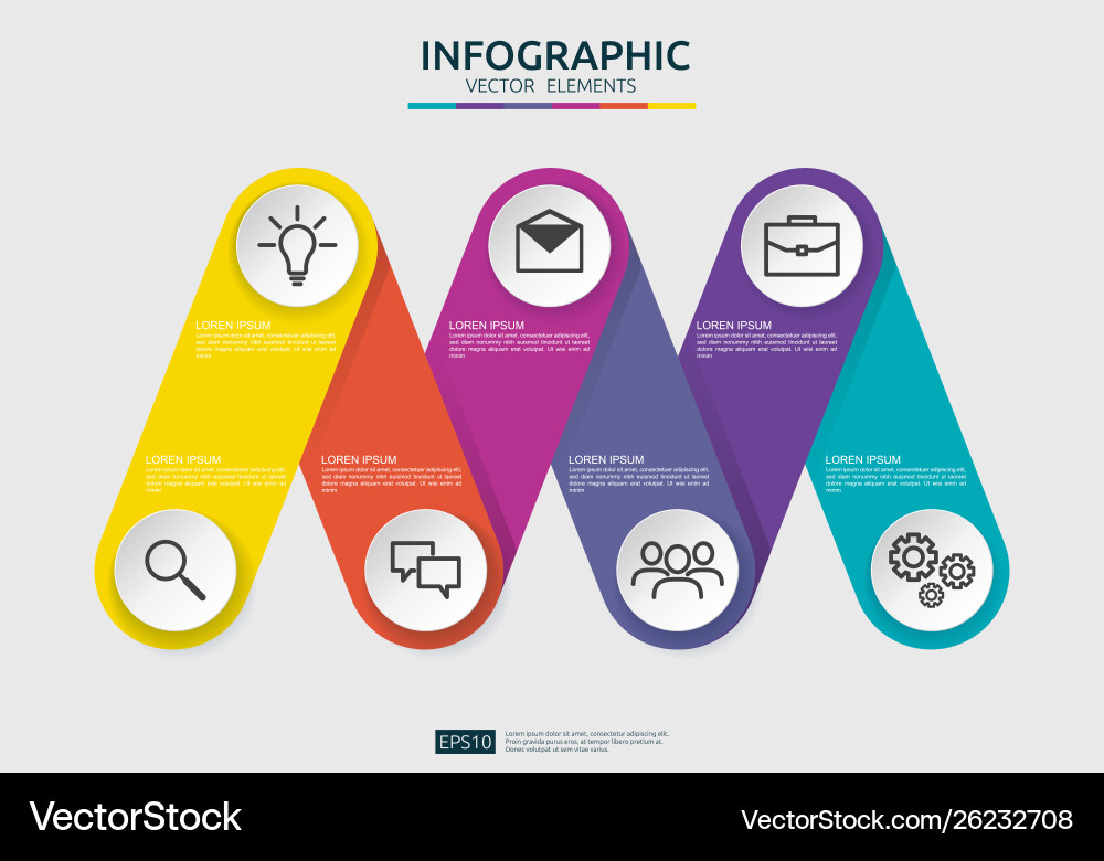 6 steps connection infographic element design 6 steps connection infographic element design vector image