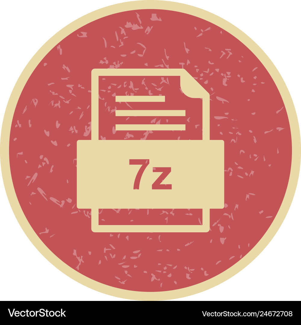 7z file document icon vector image