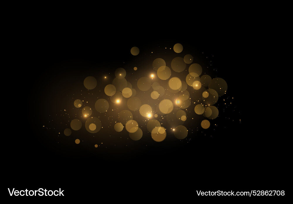 Abstract shiny gold bokeh design element Abstract shiny gold bokeh design element Vector Image