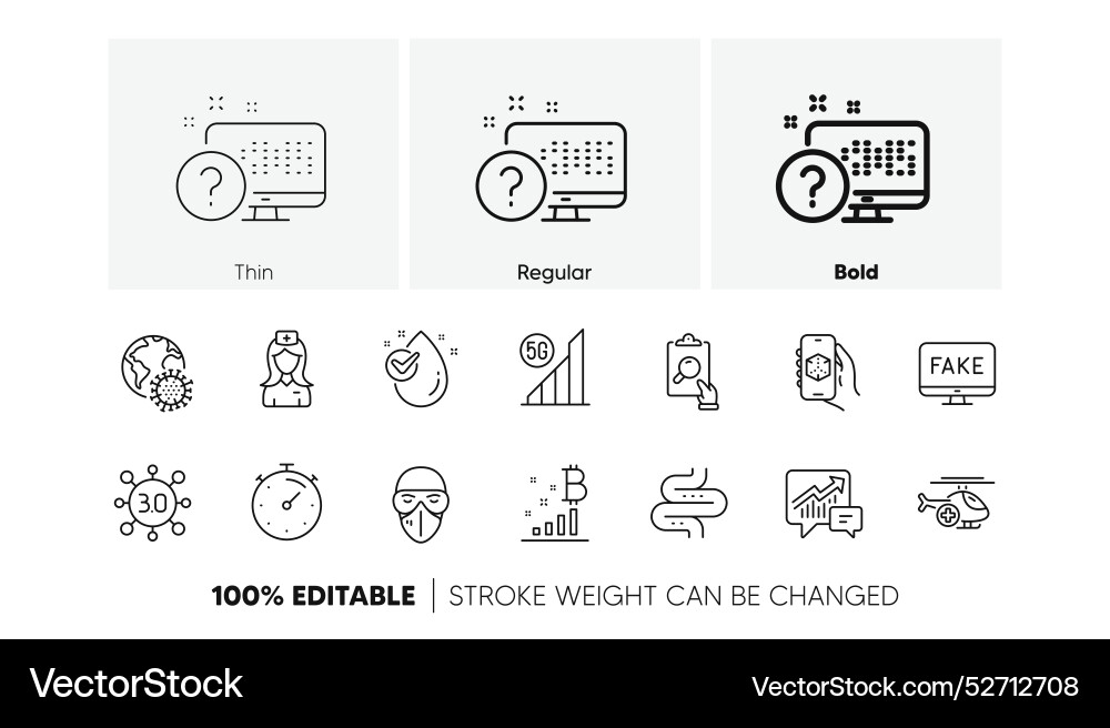 Accounting 5g wifi and web3 line icons for web Accounting 5g wifi and web3 line icons for web vector image