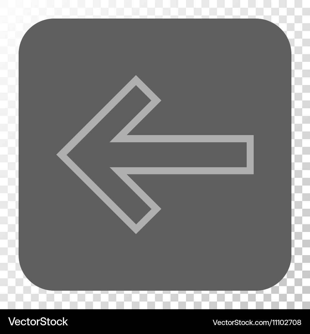 Arrow left rounded square button vector image