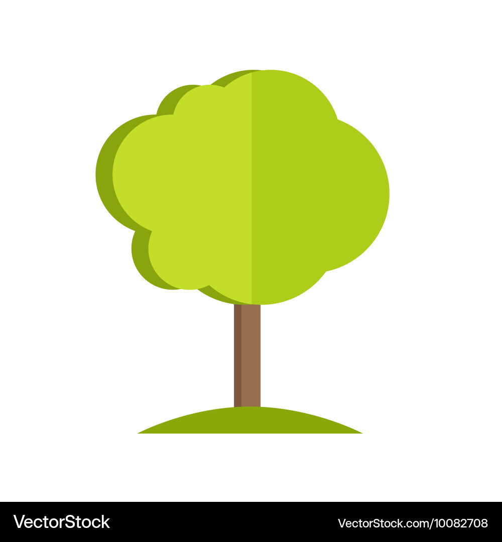 Baum im flachen Design Vektorbild