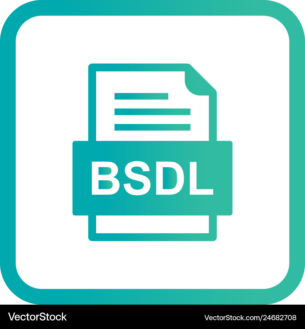 Bsdl file document icon vector image