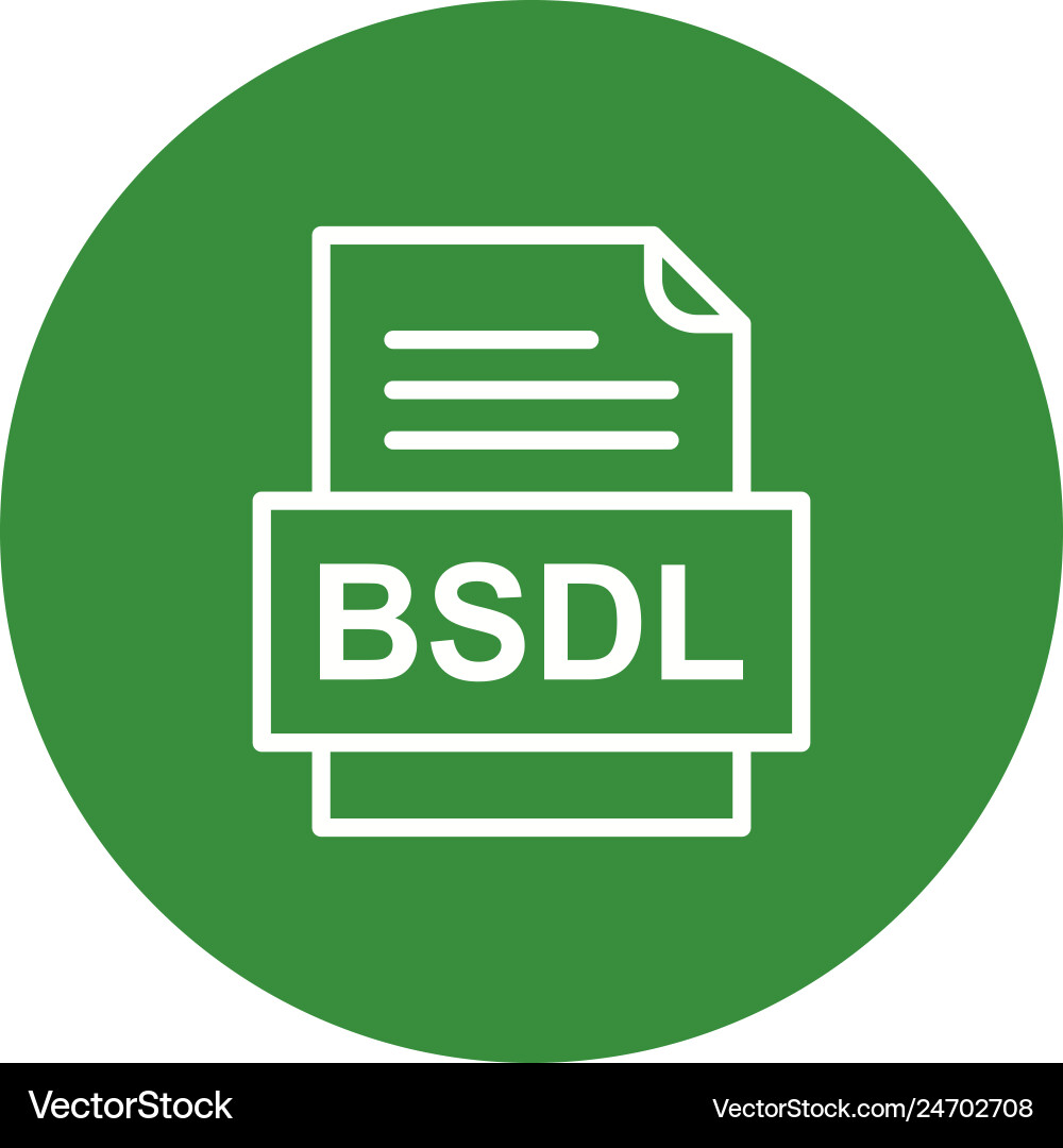 Bsdl file document icon vector image