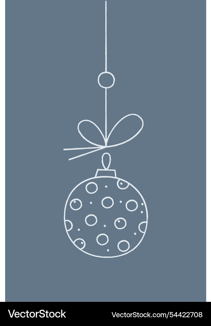 Christmas ball with circles on a string color Christmas ball with circles on a string color vector image