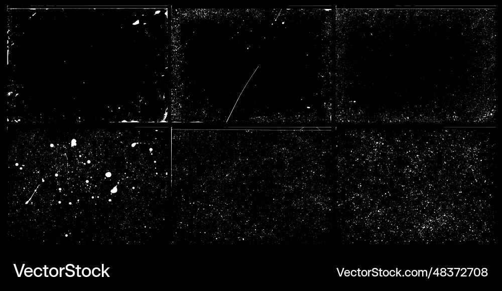 Collection of textures splashes a4 format real Vector Image
