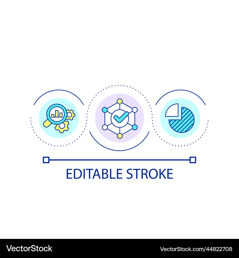 Data analysis loop concept icon Data analysis loop concept icon vector image