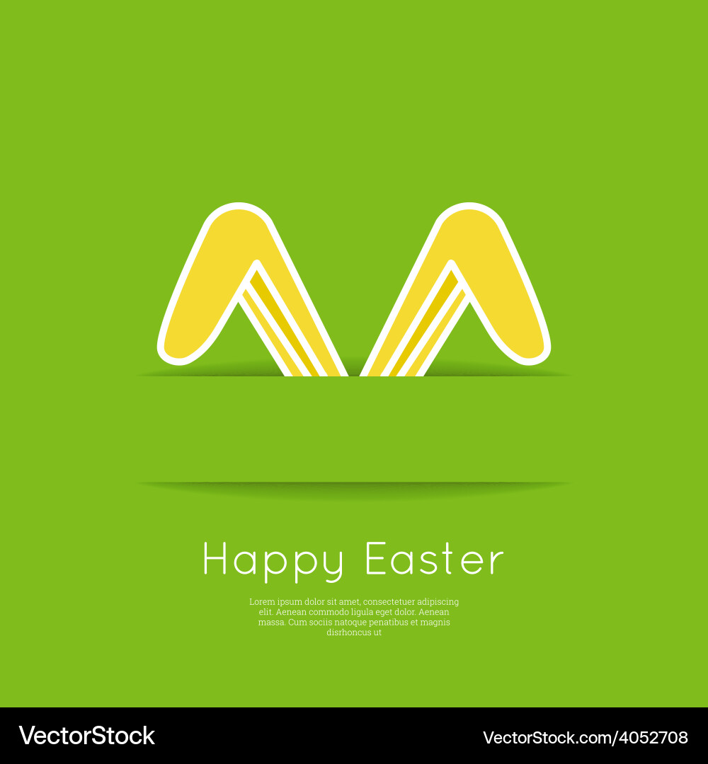 Easter Bunny Ears Celebration Royalty Free Vector Image