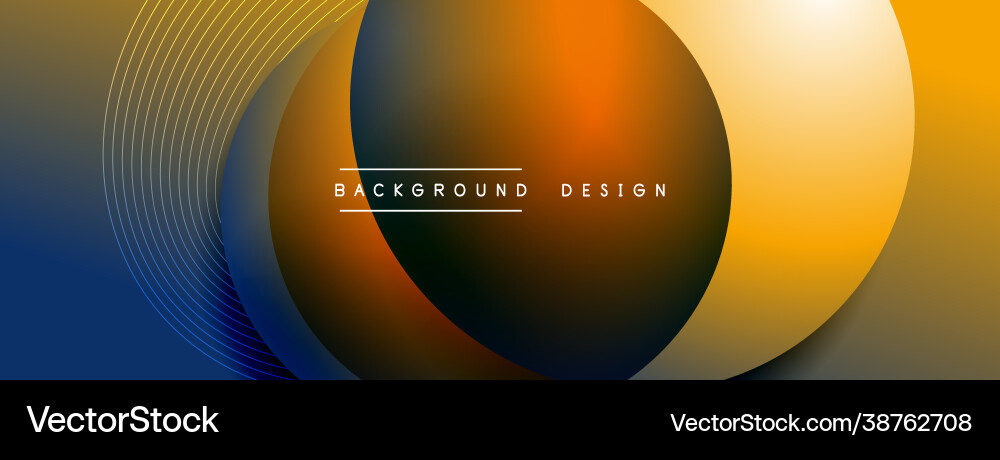 Gradient circles with shadows techno Gradient circles with shadows techno vector image