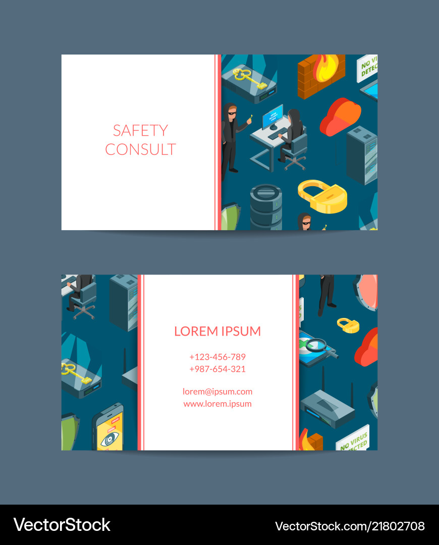 Isometric data and computer safety icons Isometric data and computer safety icons vector image