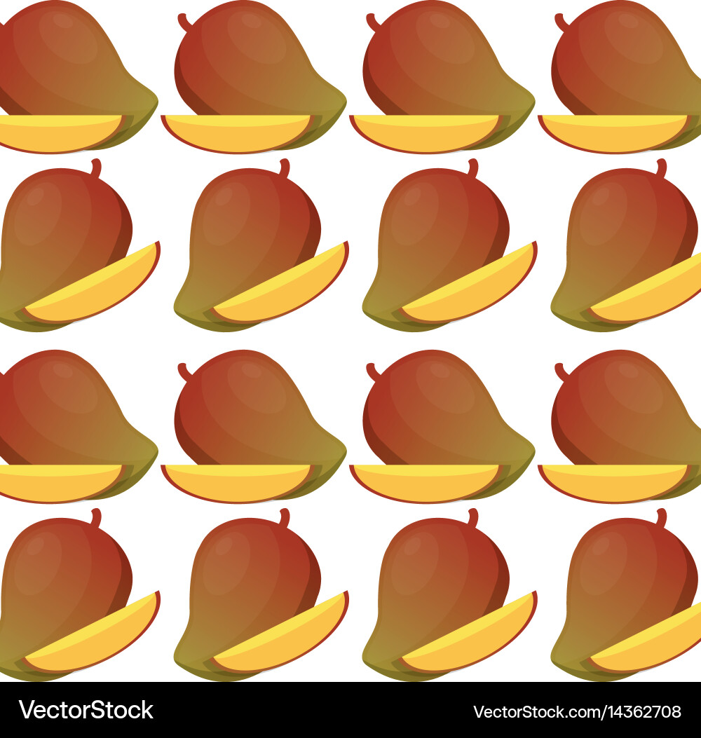 Mango seamless pattern design Vector Image