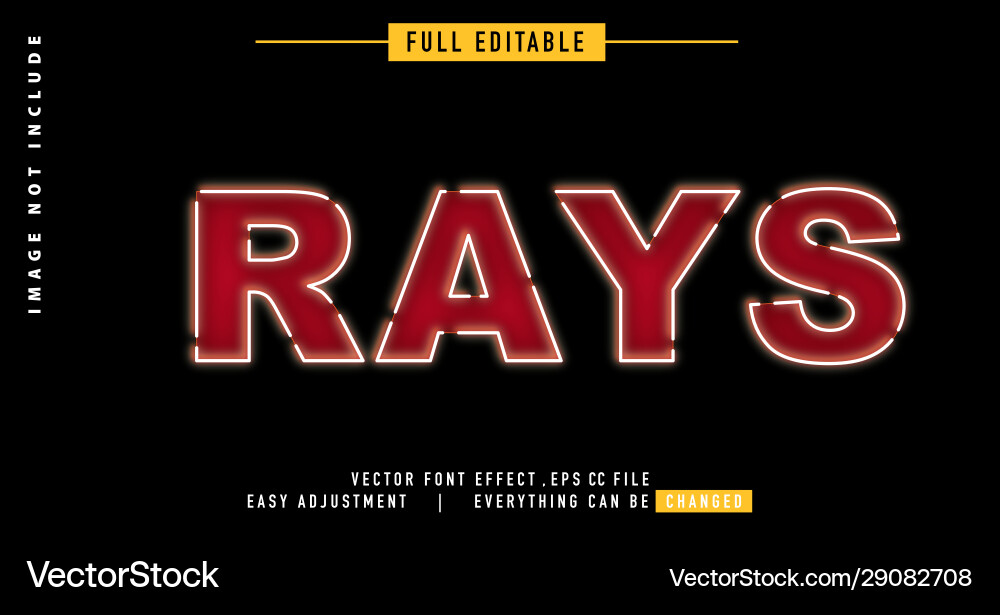 Neon text effect that can be edited easily Neon text effect that can be edited easily vector image