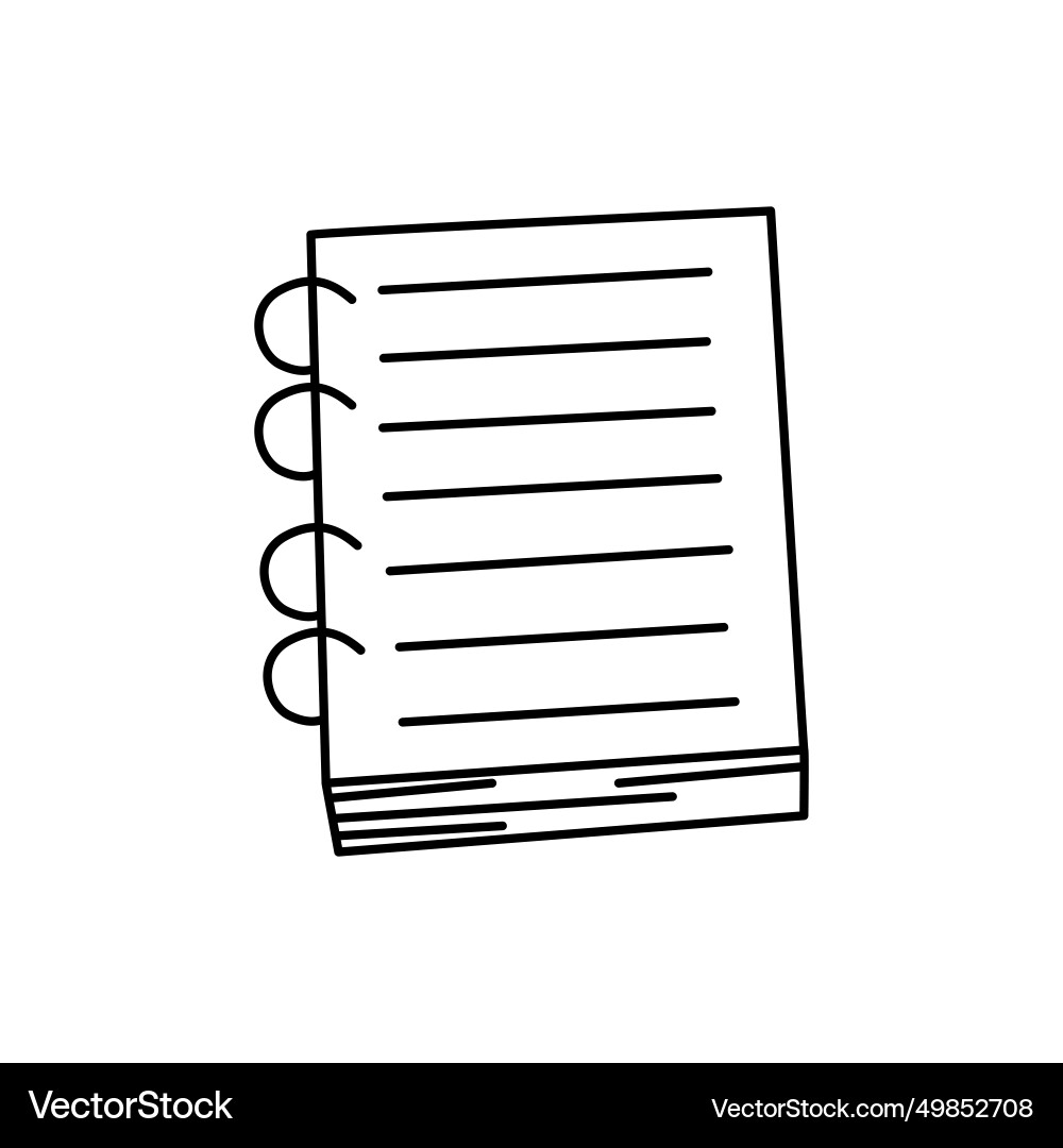 Notebook in doodle style Vector Image