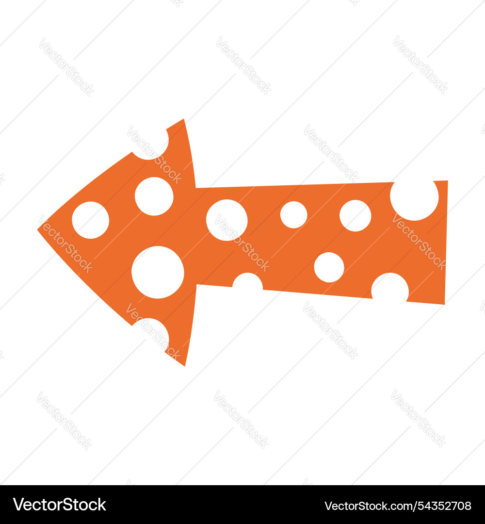 Polka dot arrow or pointer for creating dynamic Vector Image