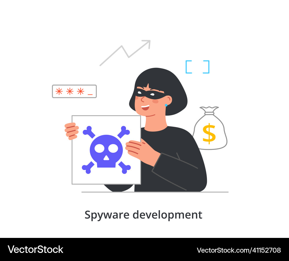 Spyware development abstract concept Vector Image