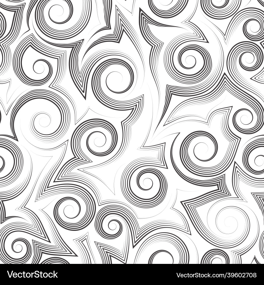 Stock seamless pattern of smooth and broken vector image