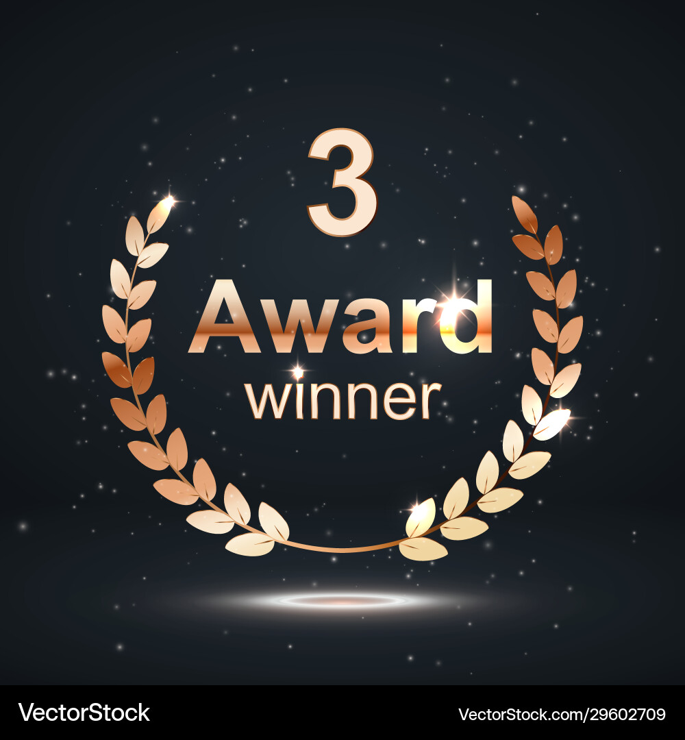 Award element isolation on darck background Award element isolation on darck background vector image