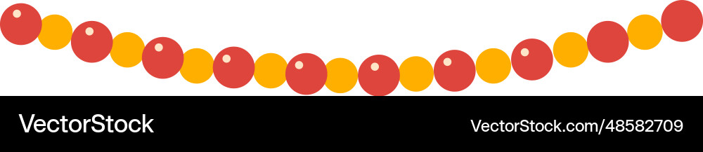 Beads on string Vector Image