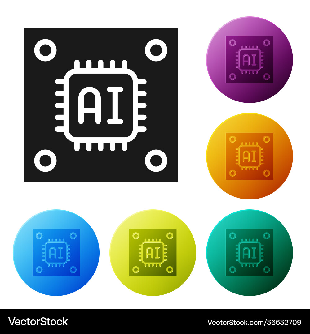 Black computer processor with microcircuits cpu Black computer processor with microcircuits cpu vector image