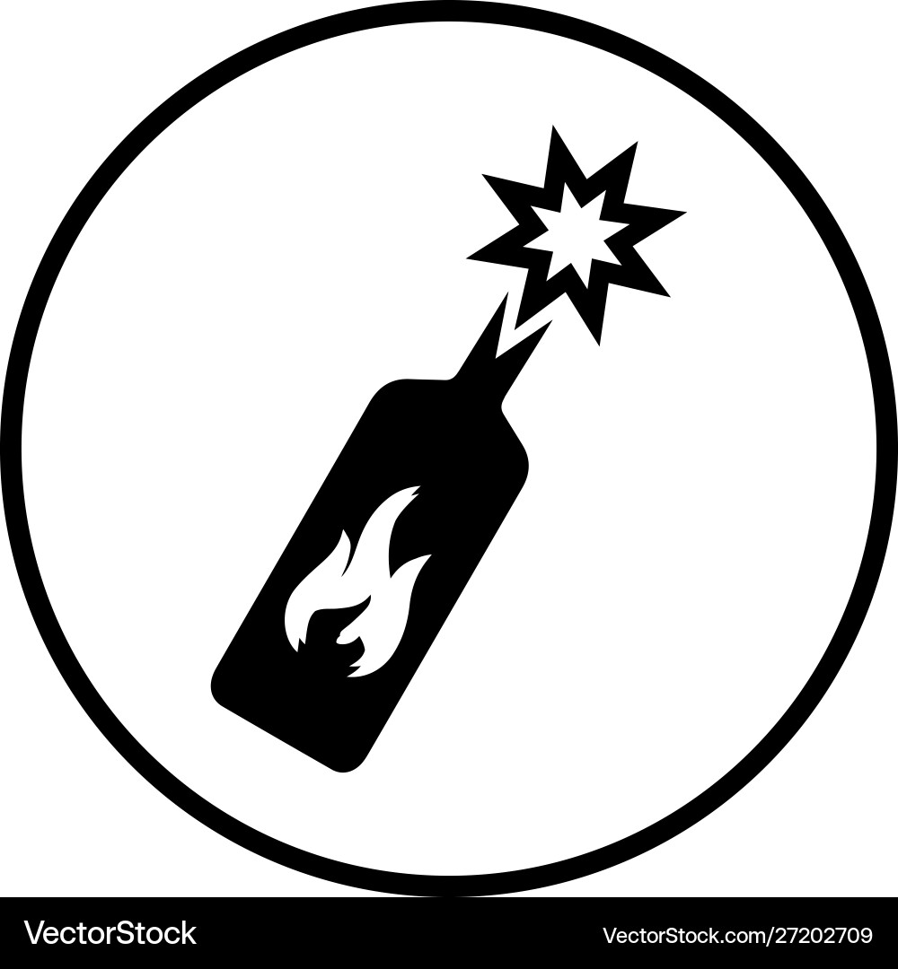 Bomb attack exploding dynamite tnt icon Vector Image