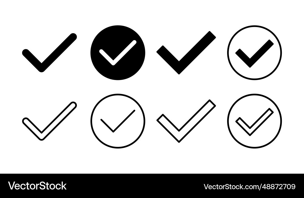 Check icon mark list button Check icon mark list button vector image