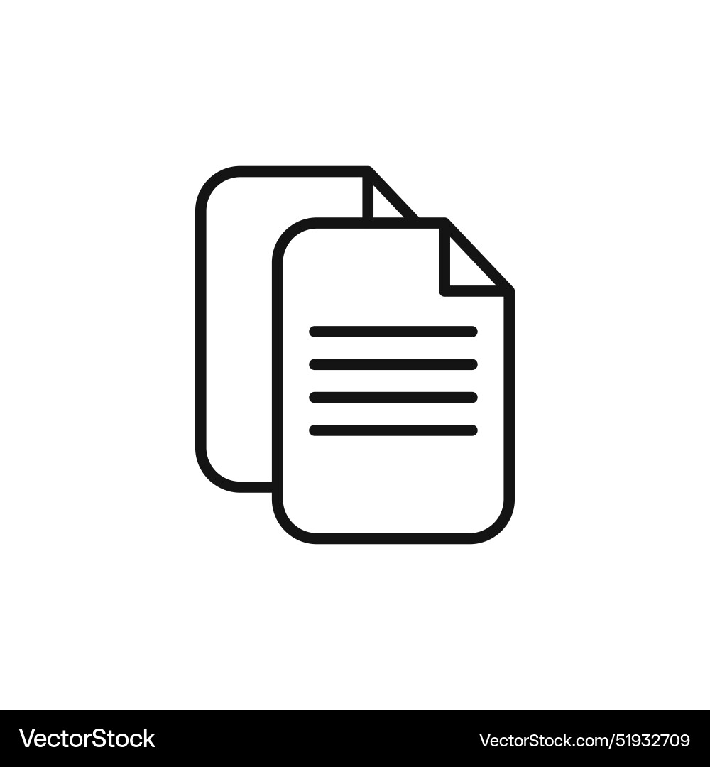 Document duplicate icon ideal for file management Document duplicate icon ideal for file management vector image