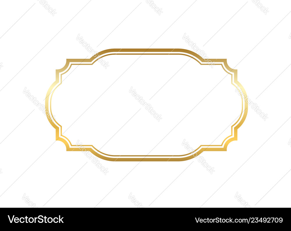 Goldrahmen schönes einfaches goldenes Design Goldrahmen schönes einfaches goldenes Design vektorbild