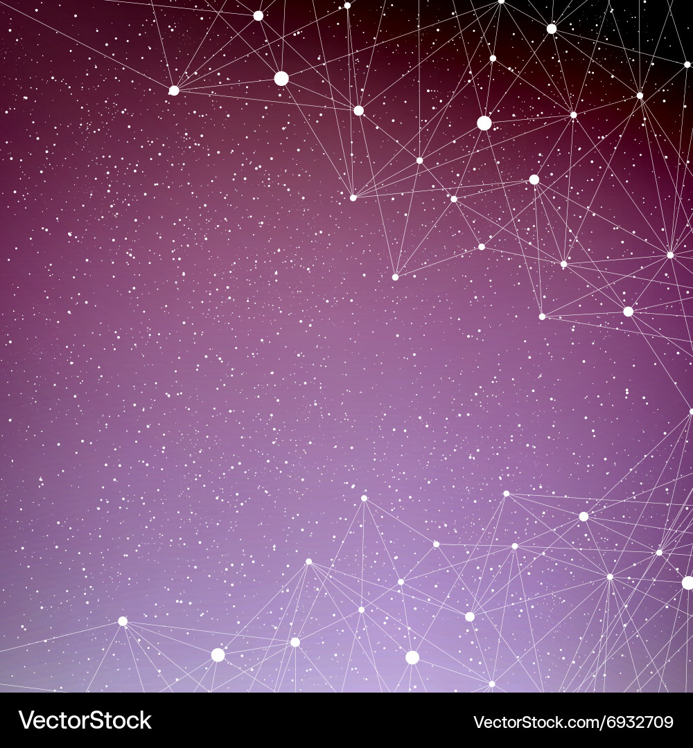 Molecule and communication with connected dots vector image