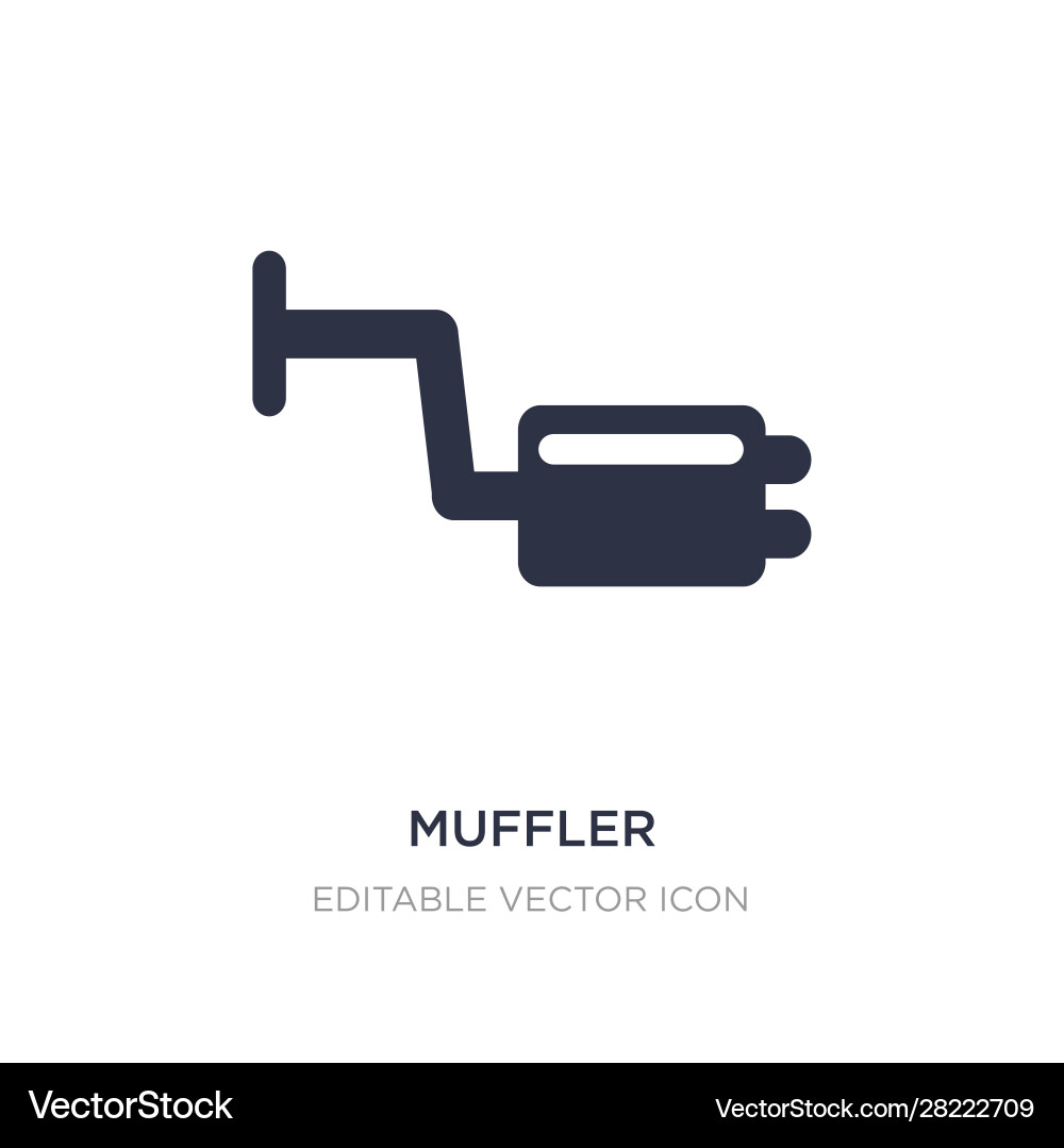 Muffler icon on white background simple element Vector Image