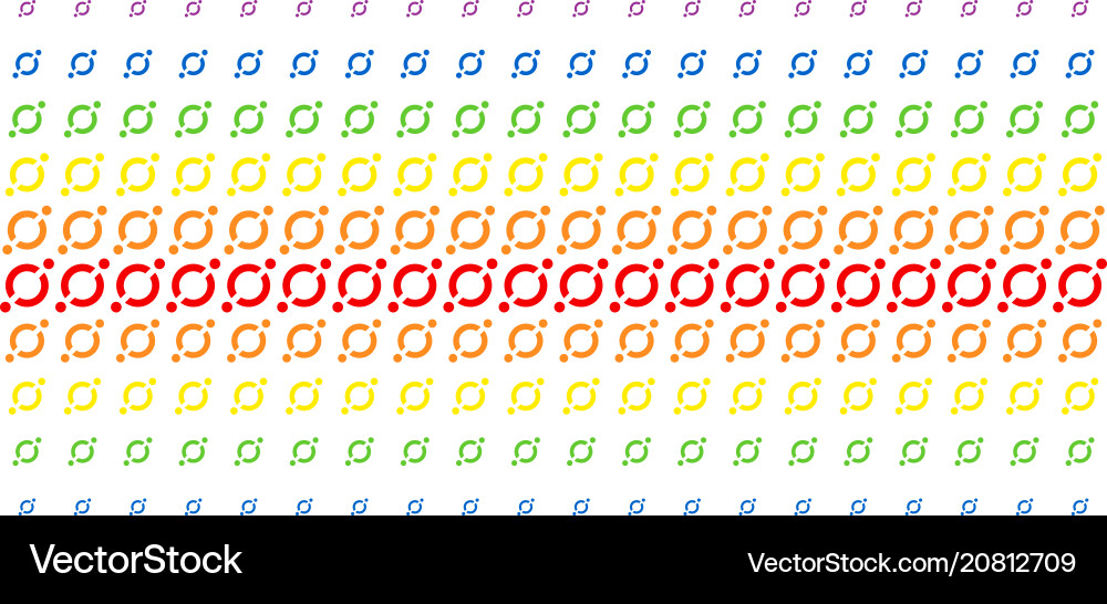 Node link shape halftone spectrum pattern Vector Image