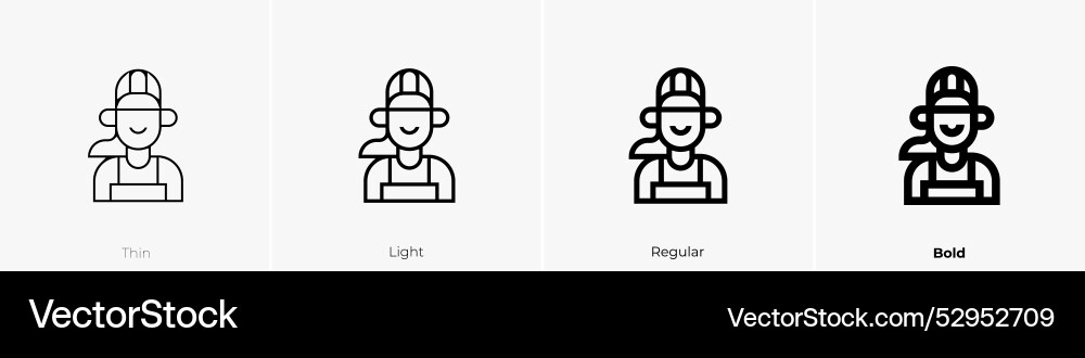 Operator icon thin light regular and bold style Vector Image