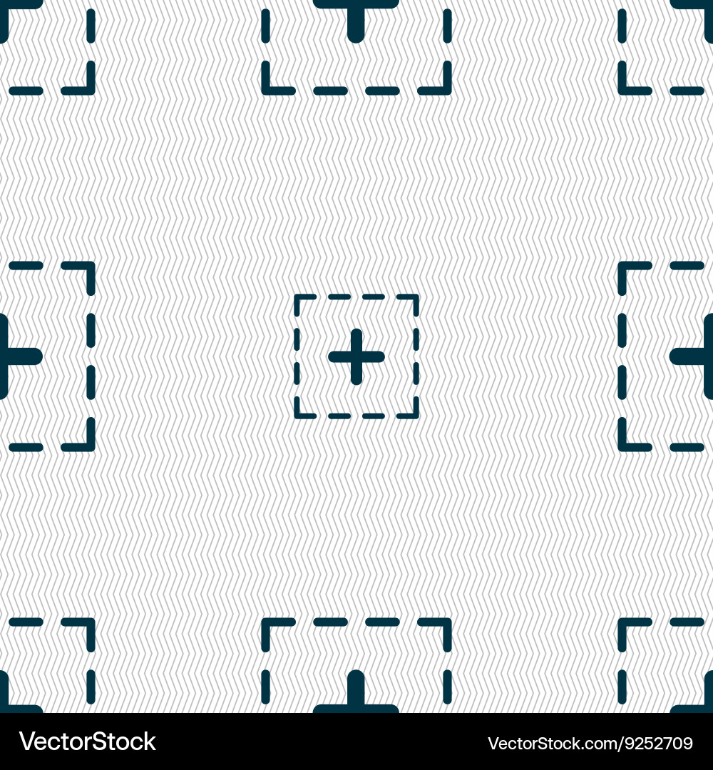 Plus in square icon sign seamless pattern Vector Image