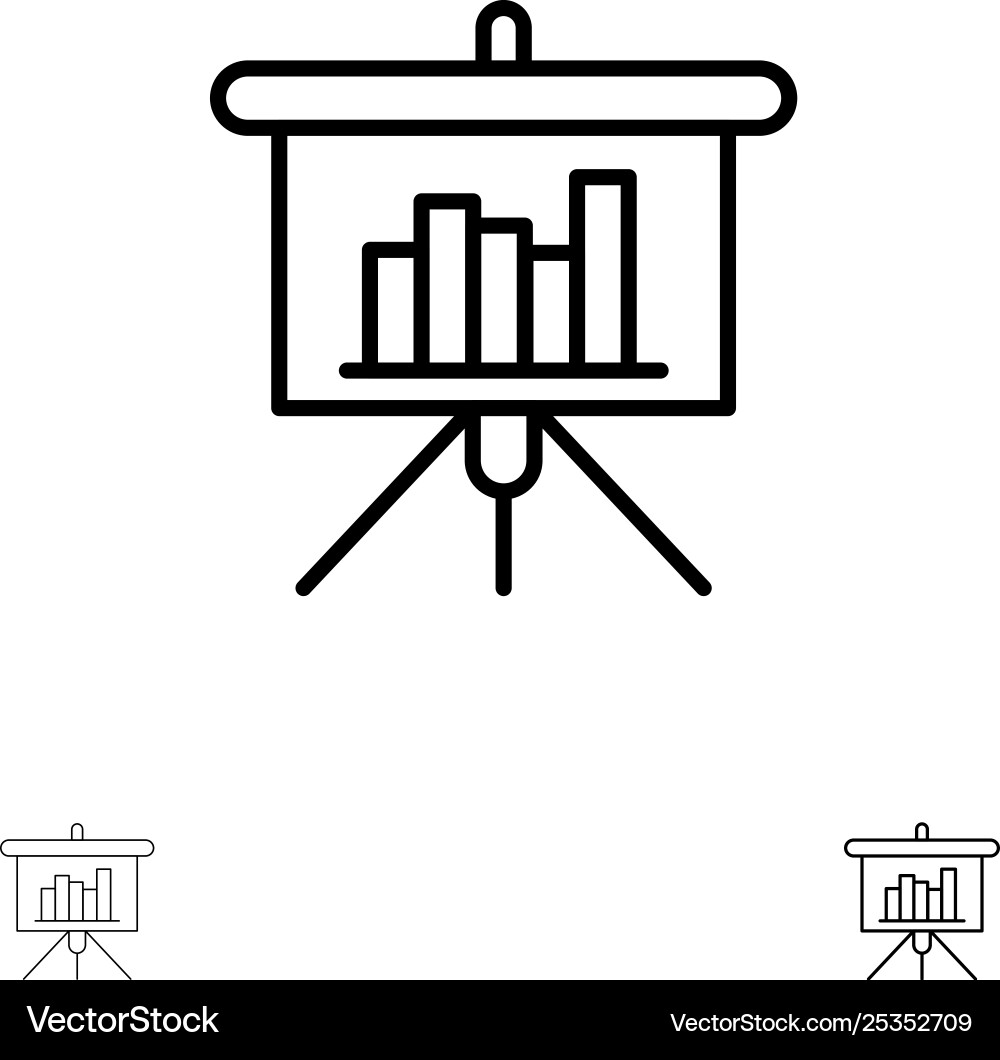 Presentation blackboard powerpoint report bold Presentation blackboard powerpoint report bold vector image