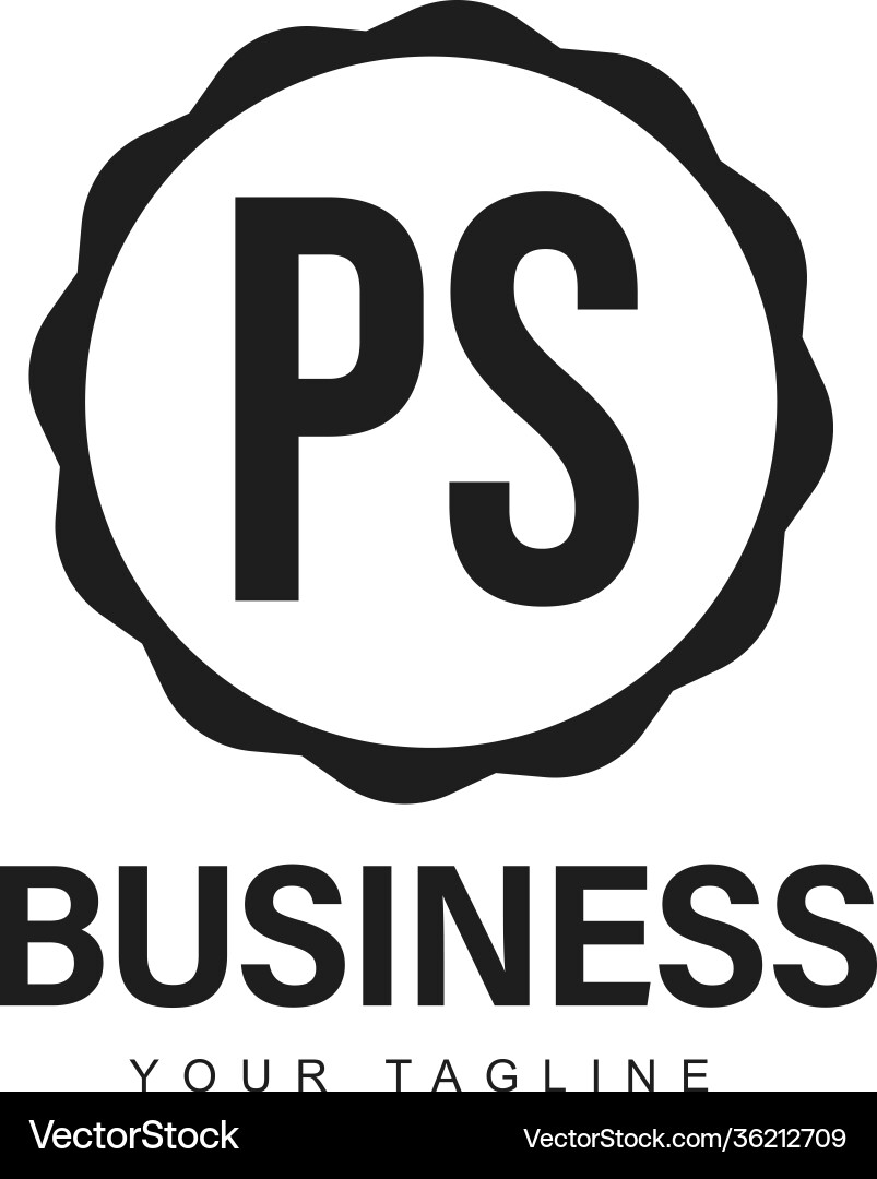 Ps initial a logo design with abstract style Ps initial a logo design with abstract style vector image
