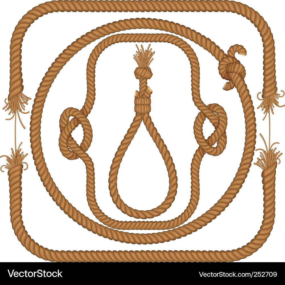Rope Border Pattern vector image