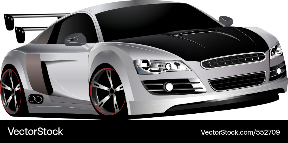 Sporty Race Car Vector Image