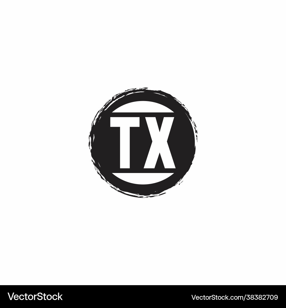 Tx Logo Initialbuch Monogramm mit Abstract Tx Logo Initialbuch Monogramm mit Abstract Vektorbild
