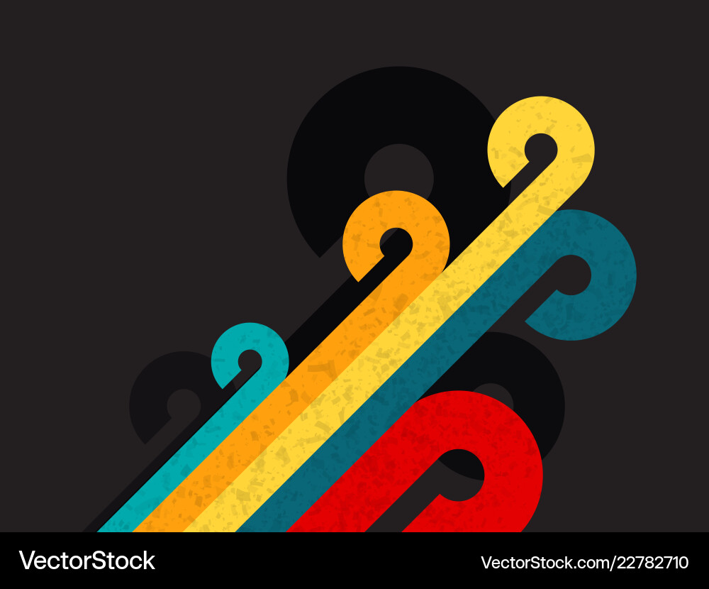 Abstract color retro background with circle Vector Image