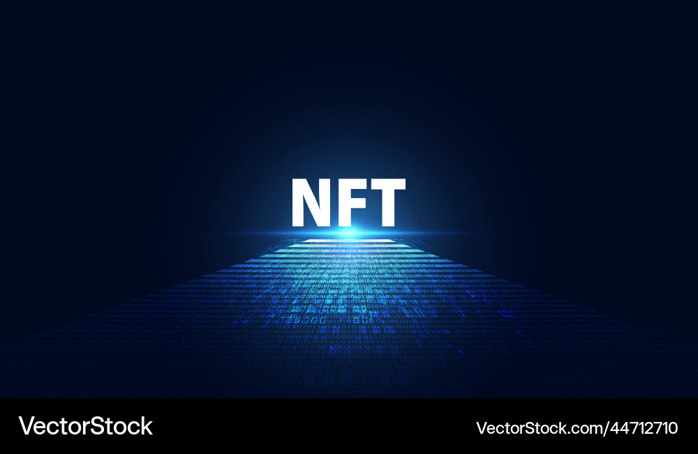 Abstract ntf digital image concept irreplaceable vector image