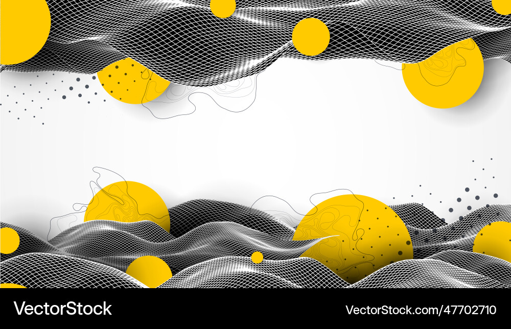 Abstract waves is made in a wireframe style Abstract waves is made in a wireframe style vector image