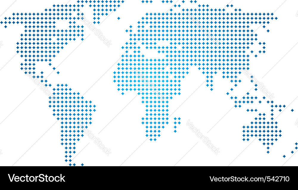 Abstract World Dot Map Vector Image