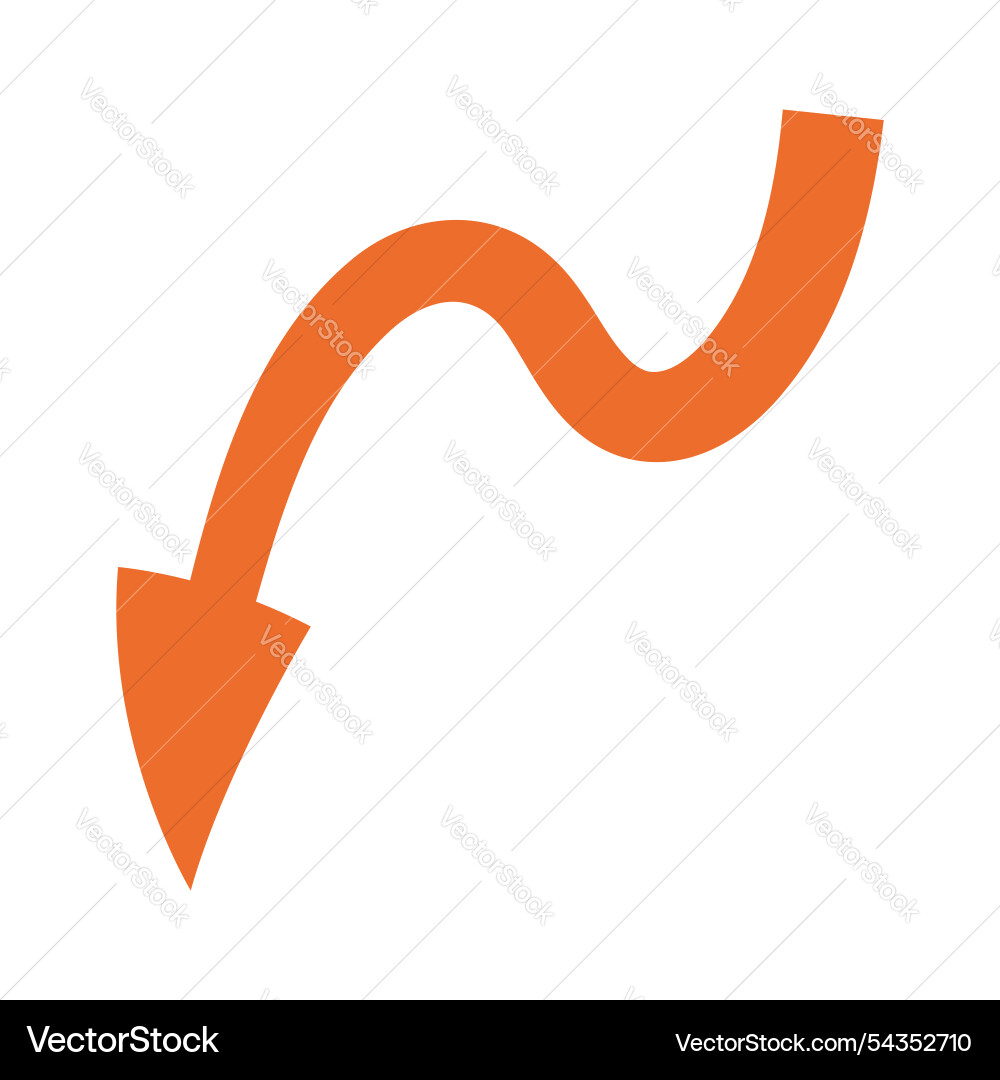 Bogen orange Pfeil oder Pointer für die Schaffung vektorbild